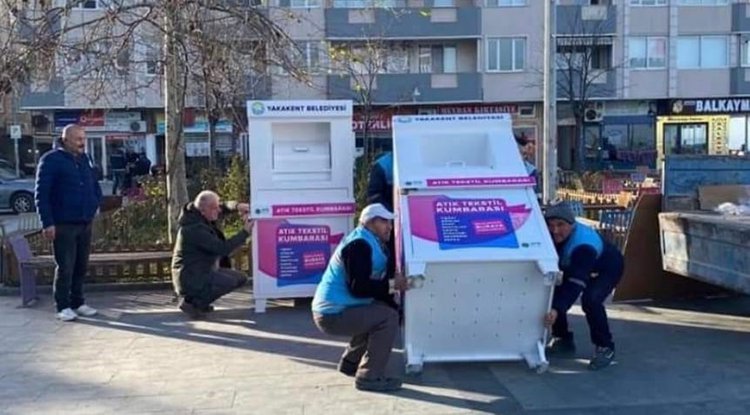 Yakakent'te giysiler kumbarada değerlenecek